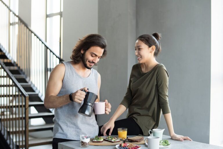 couple having breakfast