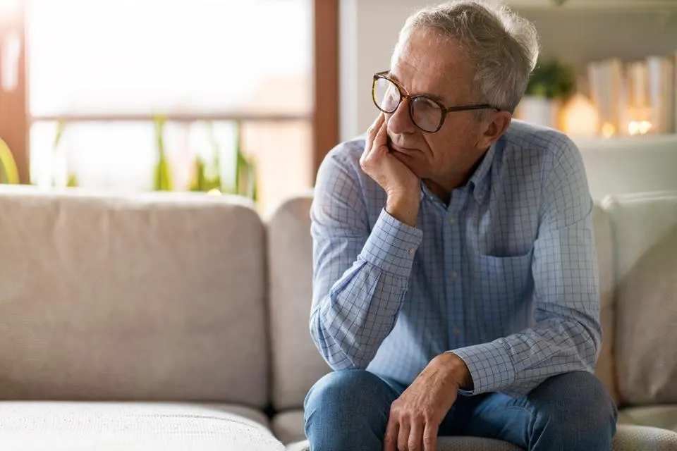 sad old man